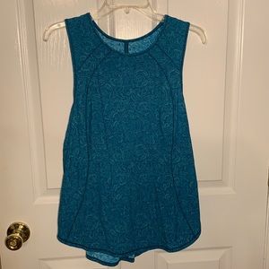 teal lululemon workout tank top